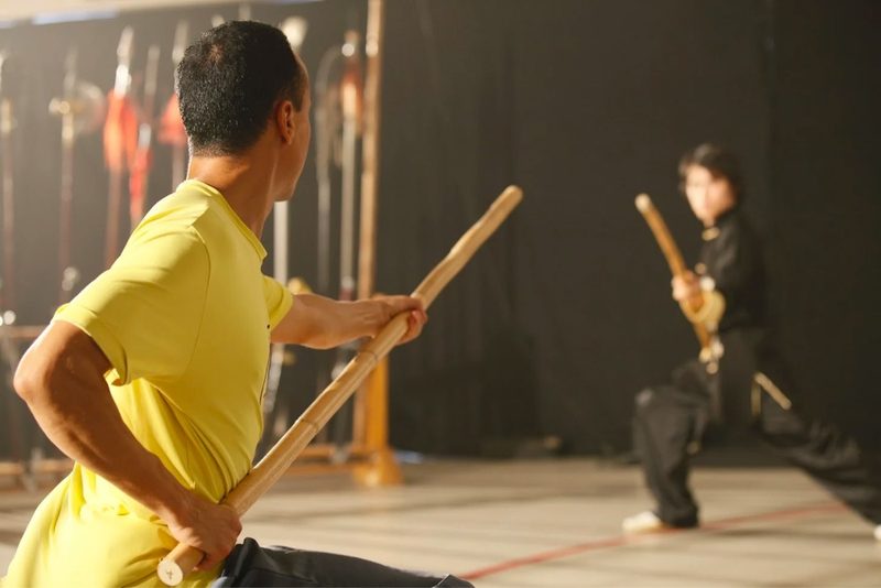 Kungfu-training met wapens